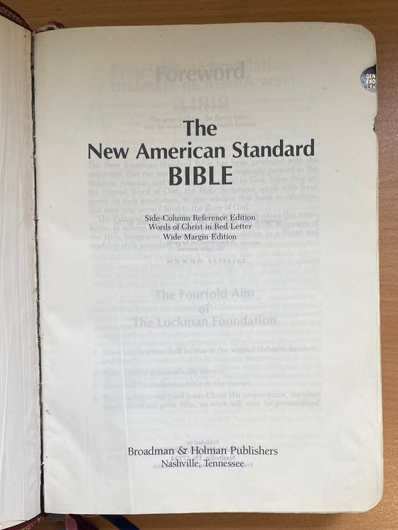 The New American Standard Bible (annotated)