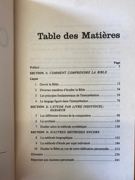 Comprendre la Bible [EMMAUS]