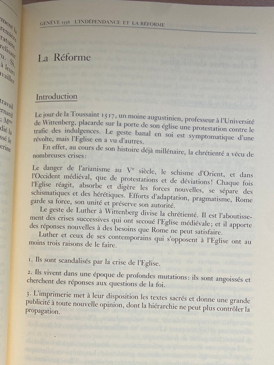 Genève 1536: L'Indépendance et la Réforme