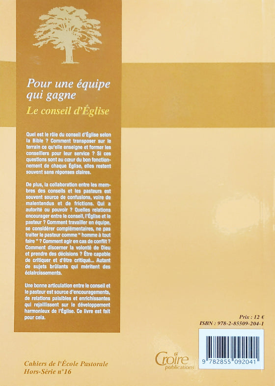 Les cahiers de l'école pastorale - Hors-série - 16 : Pour une équipe qui gagne
