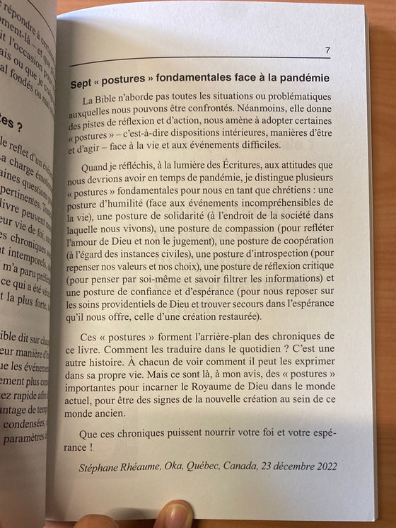 Chroniques d'un pasteur en temps de pandémie- Les dossiers de Christ Seul vol.2-2023