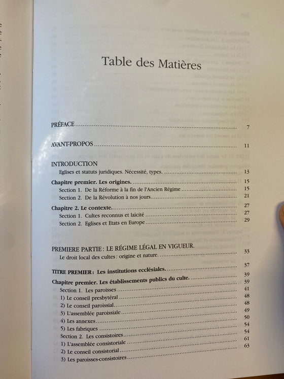 La législation des cultes protestants en Alsace et en Moselle