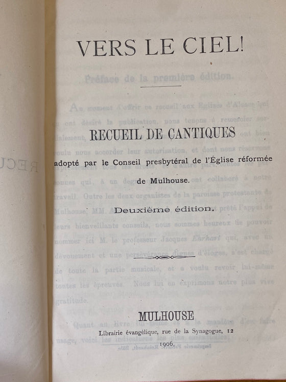 Vers le ciel! (chants, 1906)