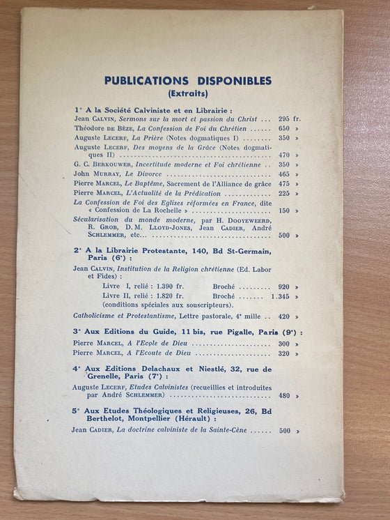 La revue réformée #25 1956/1