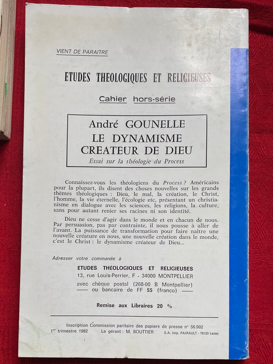 Etudes Théologiques et Religieuses 1982/1