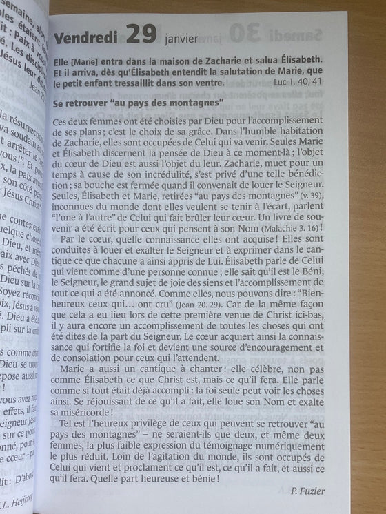 Le Seigneur est proche Méditations journalières - 2021