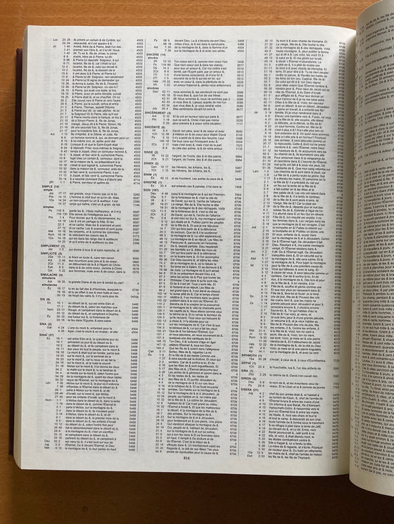 Concordance de la Bible 2ème Edition