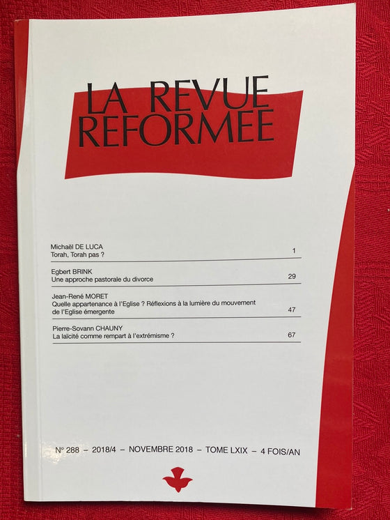 La Revue réformée #288 Novembre 2018