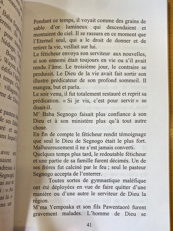 Pasteur Segnogo Ouedraogo : Un héros de la foi