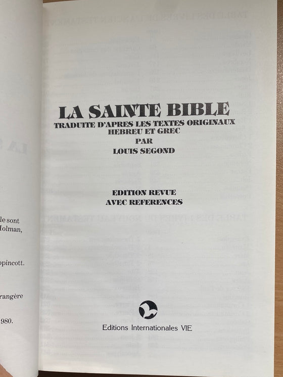 Bible d'étude Louis Segond