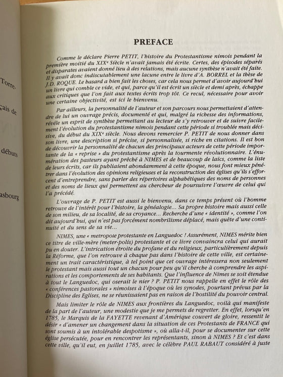 Une métropole protestante en Languedoc: Nîmes 1802-1848