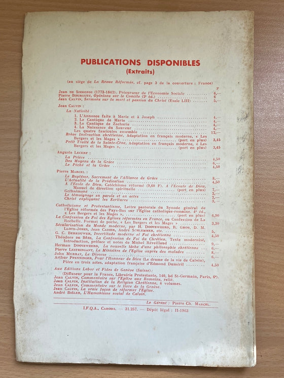 La revue réformée #53 1963/1