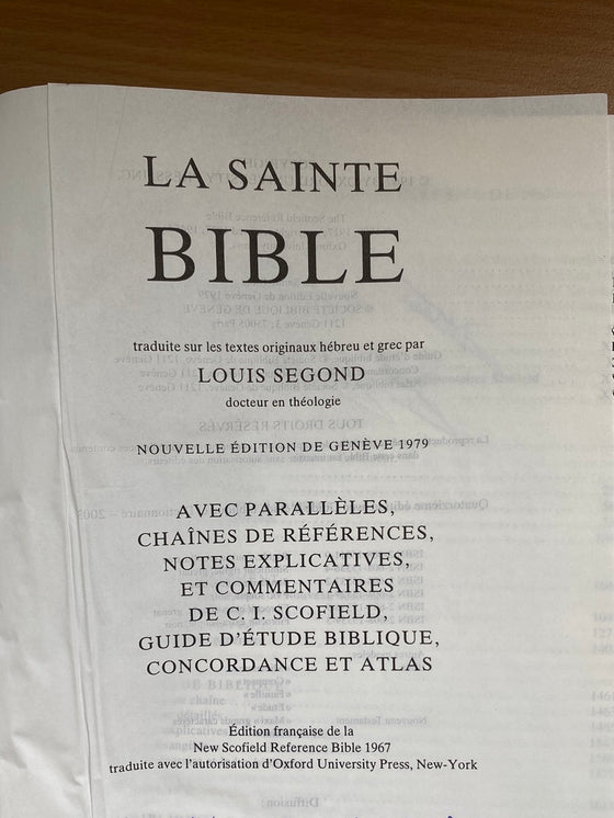 La Sainte Bible (Segond/Scoffield)