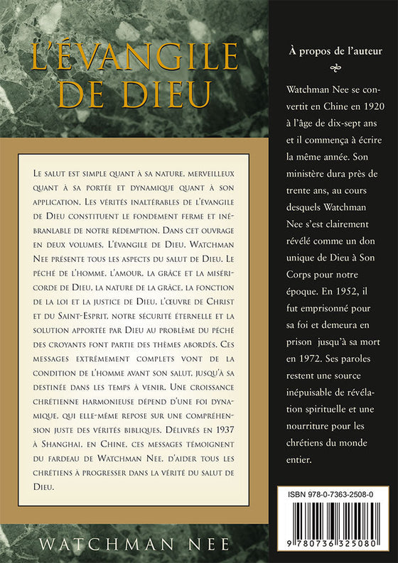 L'Évangile de Dieu, Comprendre la vérité du salut dynamique de Dieu Vol. 1