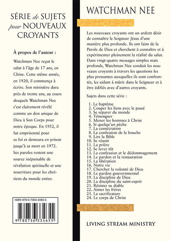 Série de sujets pour nouveaux croyants
