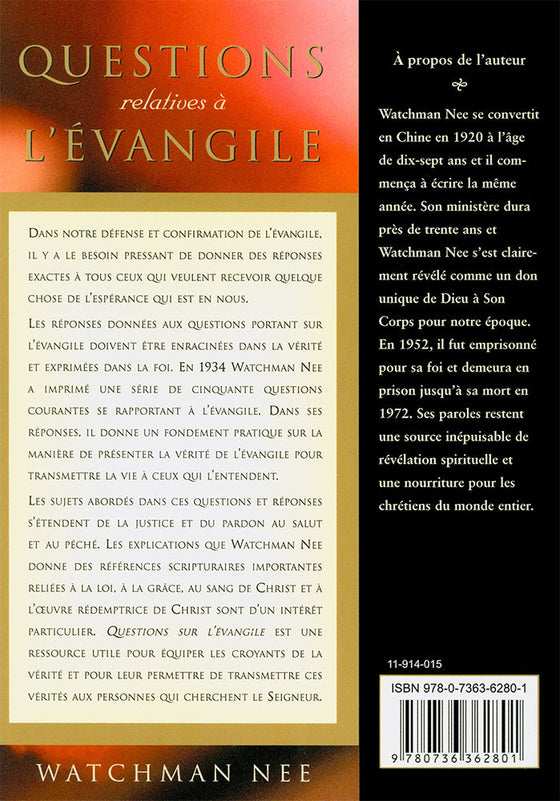 Questions relatives à l'Évangile