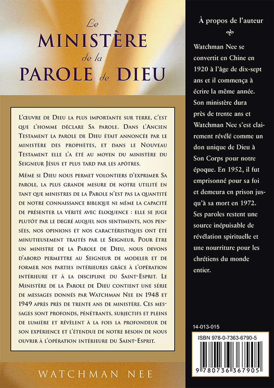 Le ministère de la Parole de Dieu