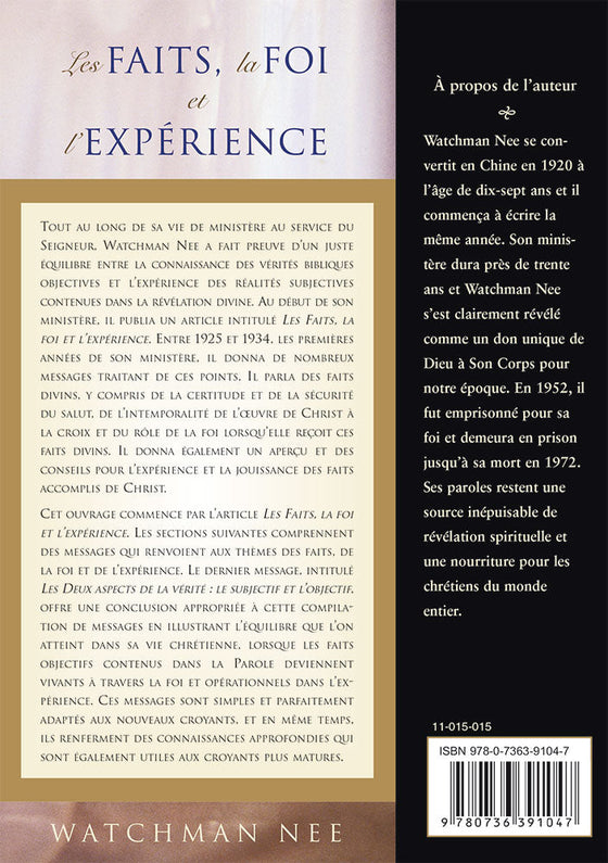 Les faits, la foi et l'expérience
