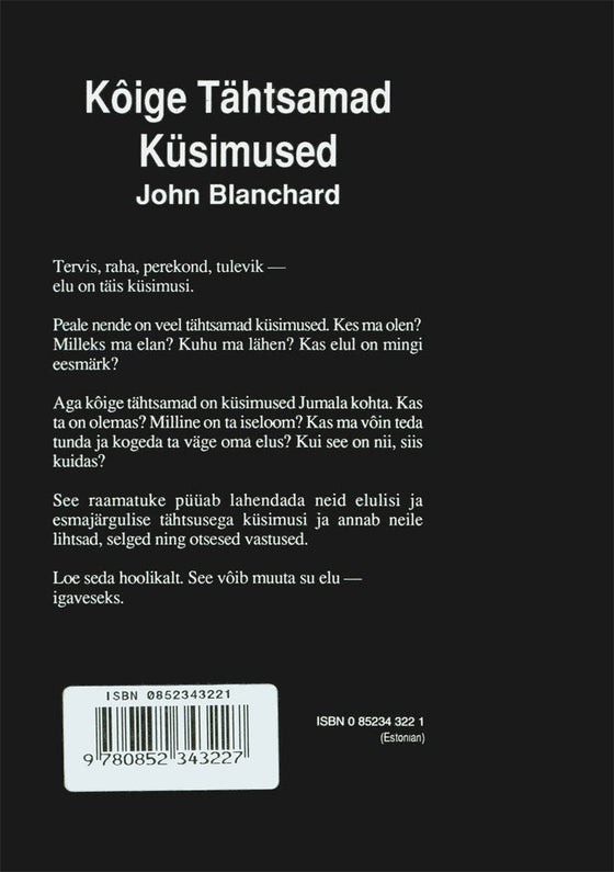 Questions fondamentales en estonien