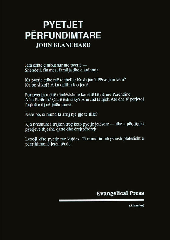 Questions fondamentales en albanais