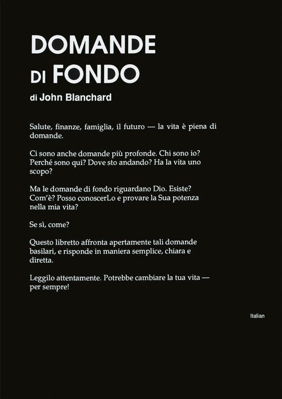 Questions fondamentales en italien