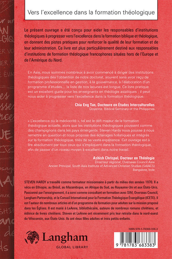 Vers l'excellence dans la formation théologique