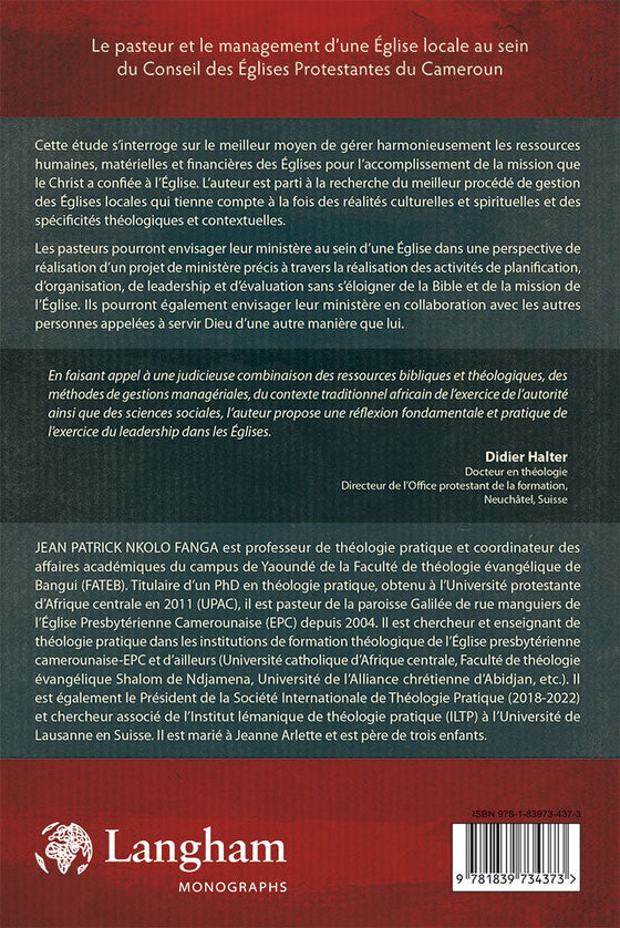 Le pasteur et le management d'une Église locale au sein du Conseil des Églises Protestantes du Cameroun