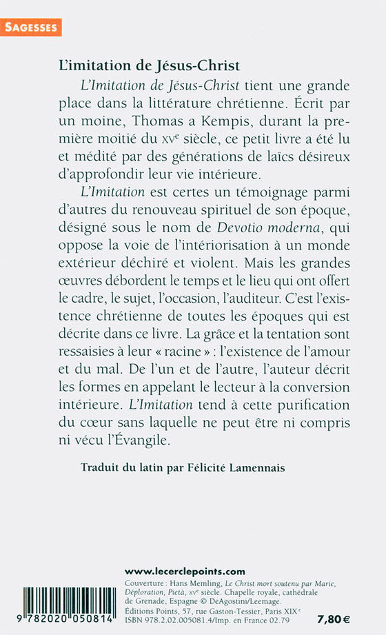 L'imitation de Jésus-Christ [Ed Points]
