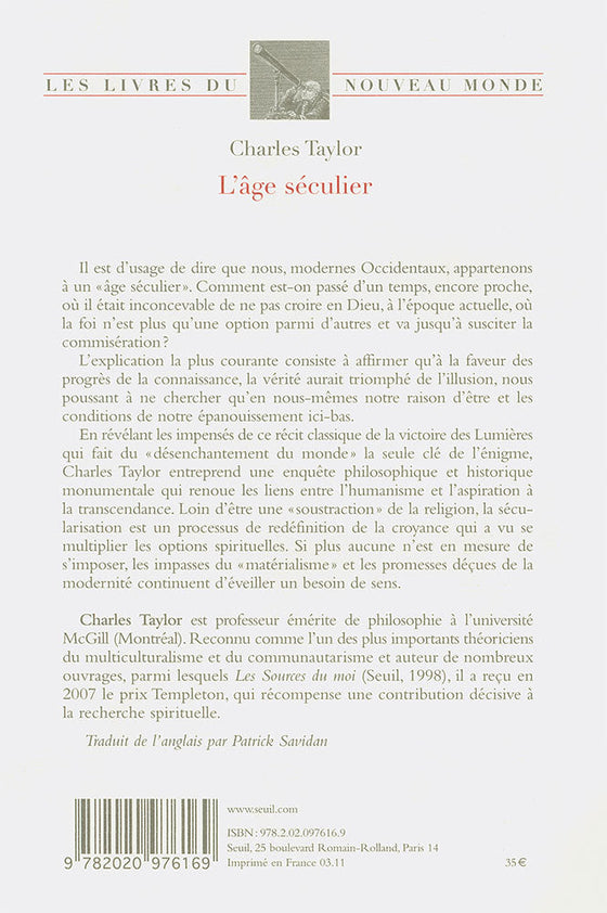 L'âge séculier