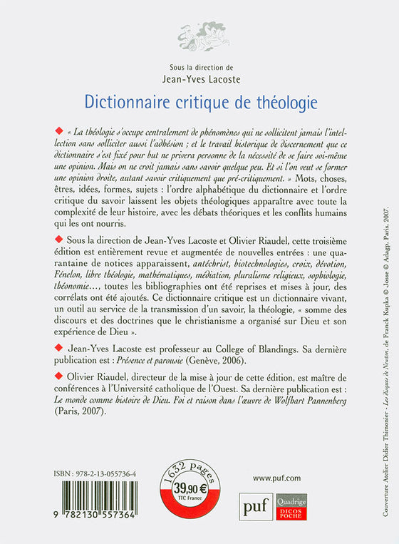 Dictionnaire critique de théologie