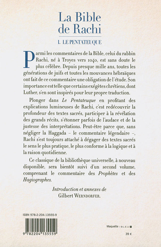 La Bible de Rachi 1. Le Pentateuque