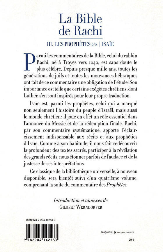 La Bible de Rachi. III. Les prophètes. 2/2 Isaïe