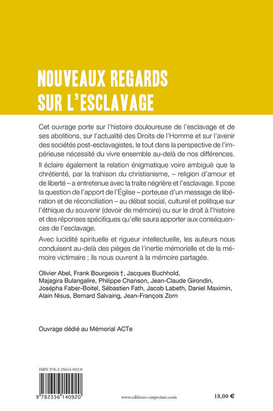 Nouveaux regards sur l'esclavage