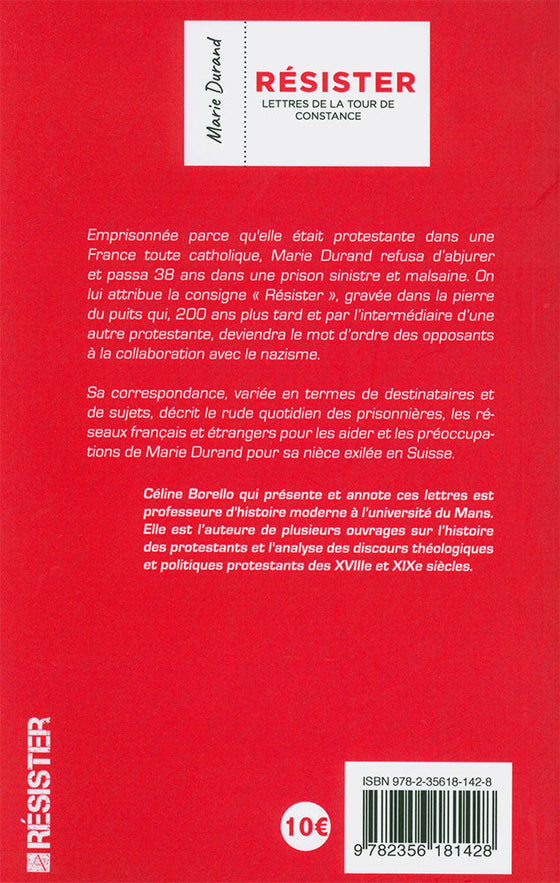 Résister - Lettres de la Tour de Constance