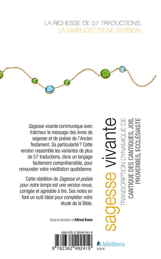 Sagesse vivante: transcription dynamique des livres poétiques