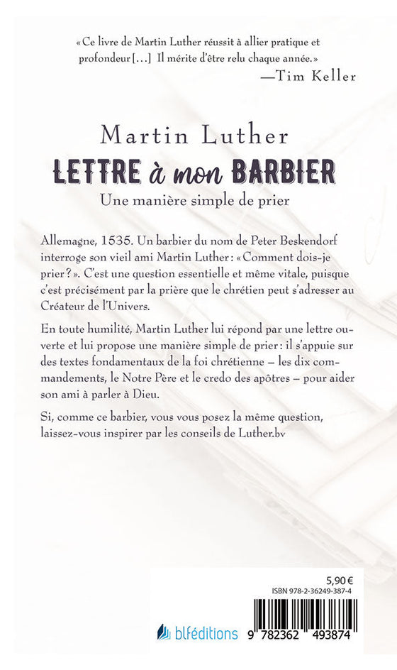 Lettre à mon barbier: sur la prière