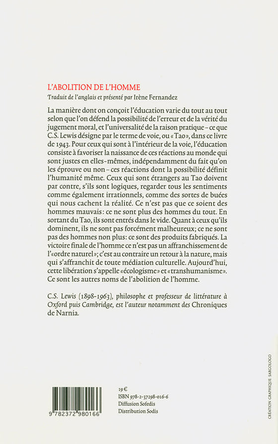 L'abolition de l'homme