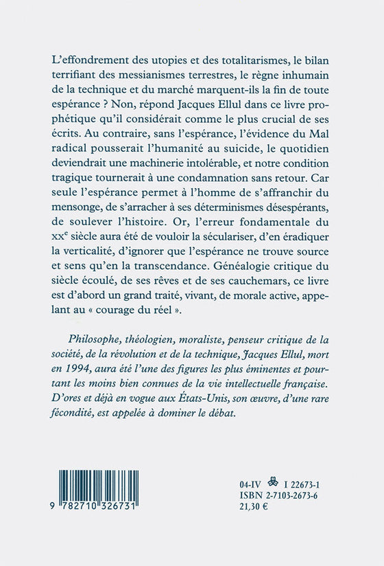 L'espérance oubliée