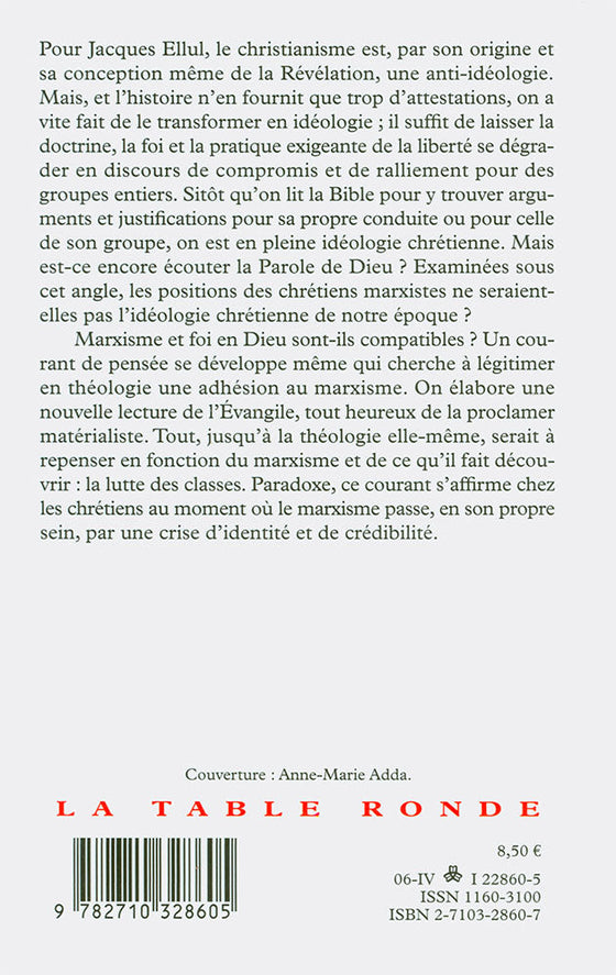 L'idéologie marxiste chrétienne