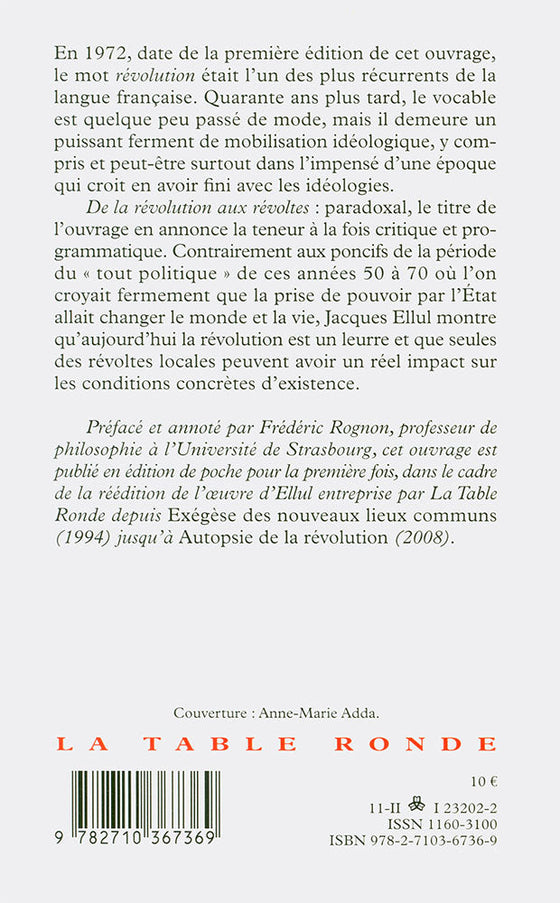 De la révolution aux révoltes