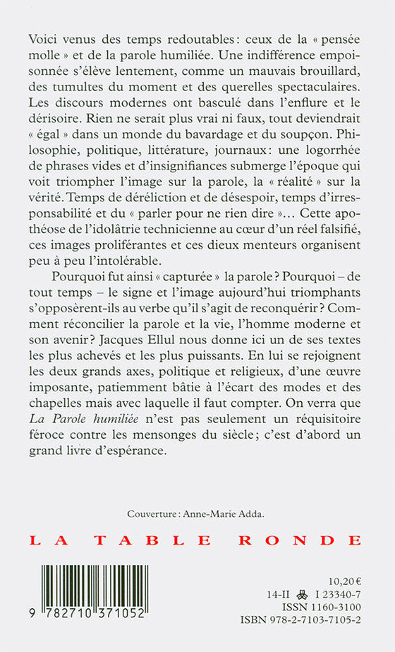 La parole humiliée