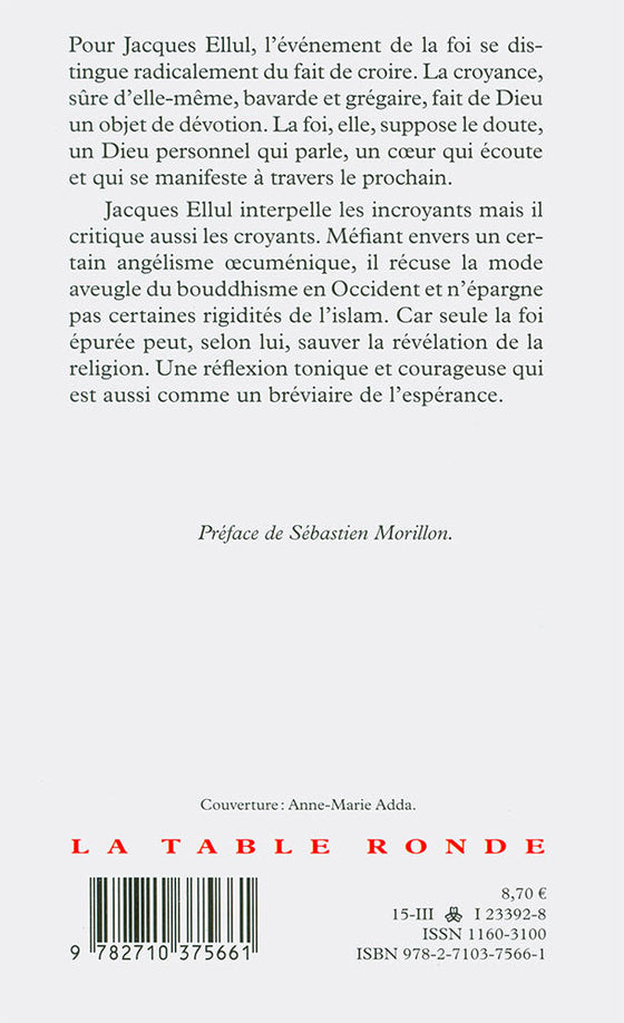 La foi au prix du doute