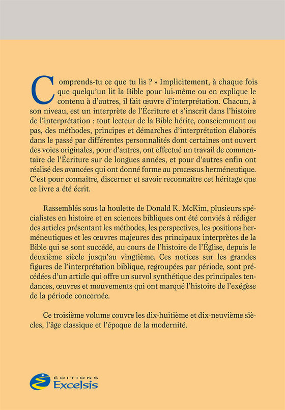 L'interprétation de la Bible au fil des siècles Tomes 1 à 4