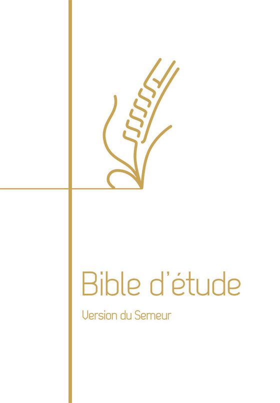 Bible d'étude Semeur Blanche souple Tranche dorée