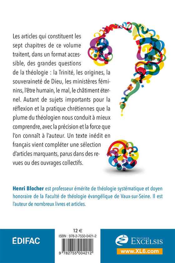 Les grandes questions de la théologie Volume 1