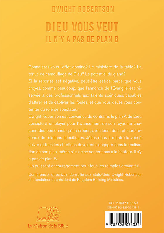 Dieu vous veut - Il n’y a pas de plan B