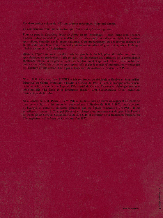 La deuxième épître de saint Pierre. L'épître de saint Jude