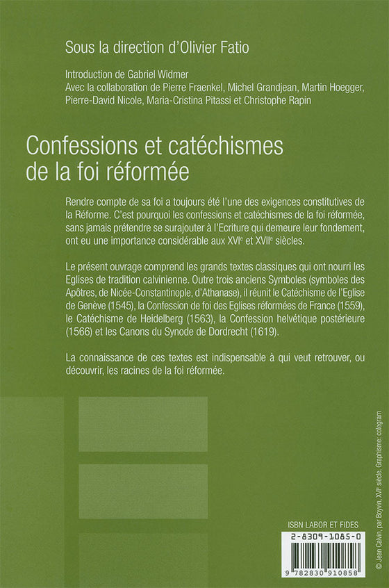 Confessions et catéchismes de la foi réformée