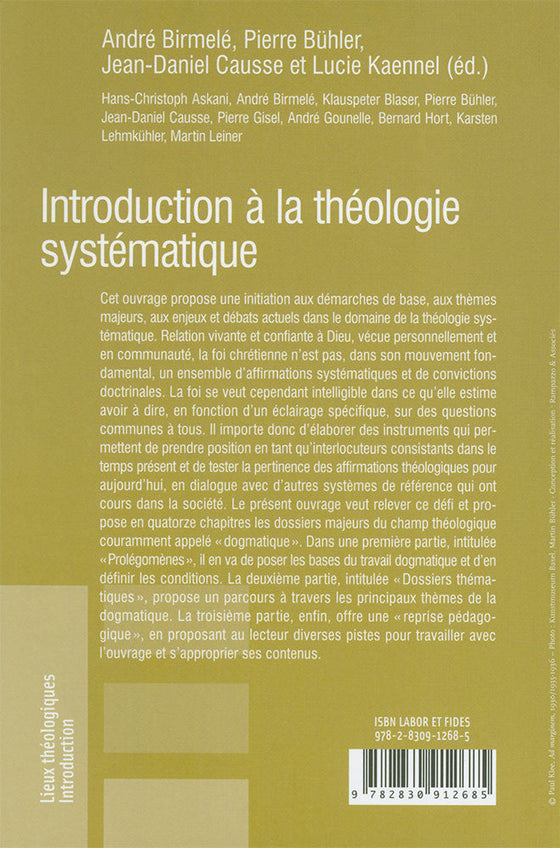 Introduction à la théologie systématique