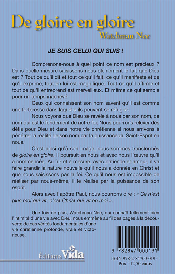 De gloire en gloire
